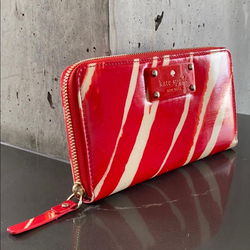 Kate Spade Red Tiger Stripe Wallet